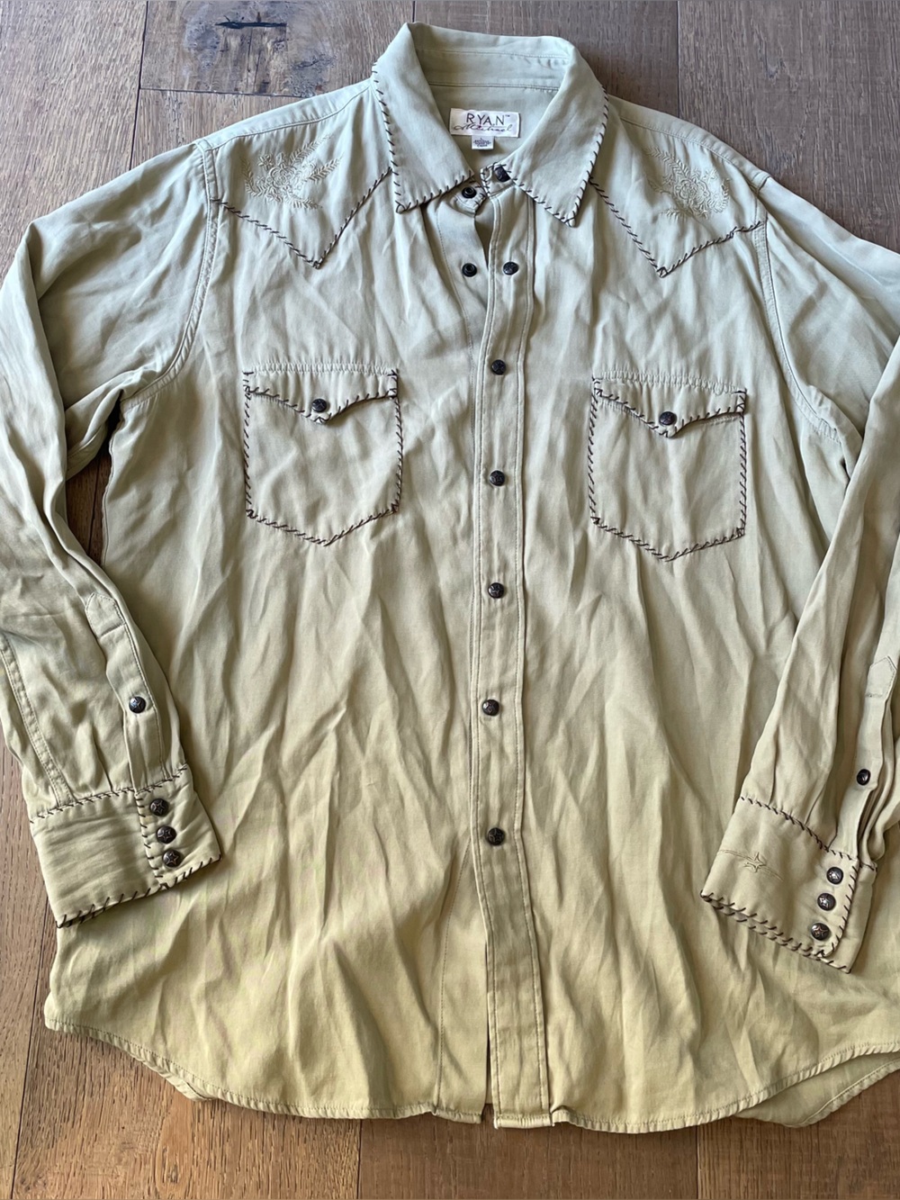 Ryan Michael Classic Western Men's Shirt – Tumbleweed Color (Size L)